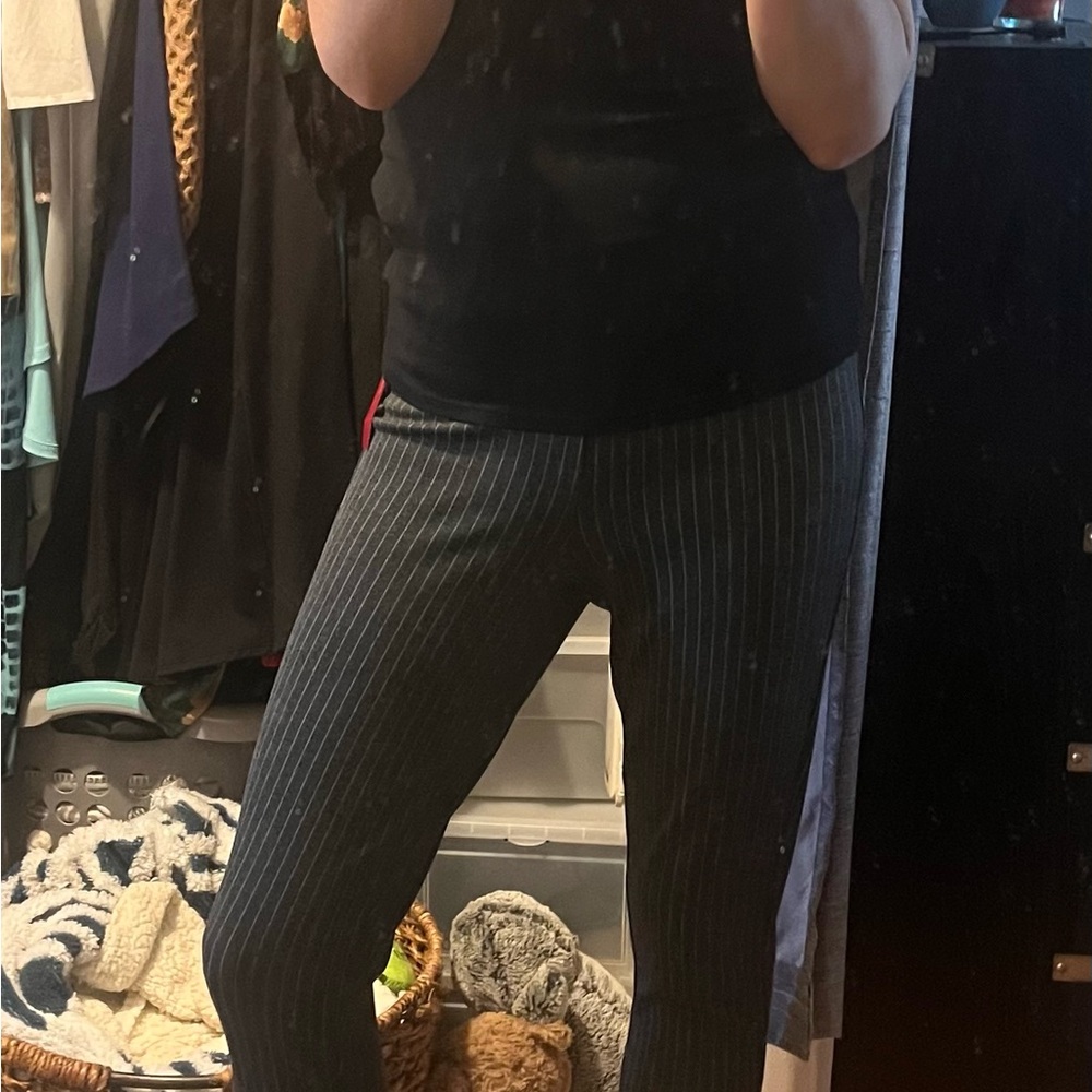 Black Pinstripe Pants by Carbon 38